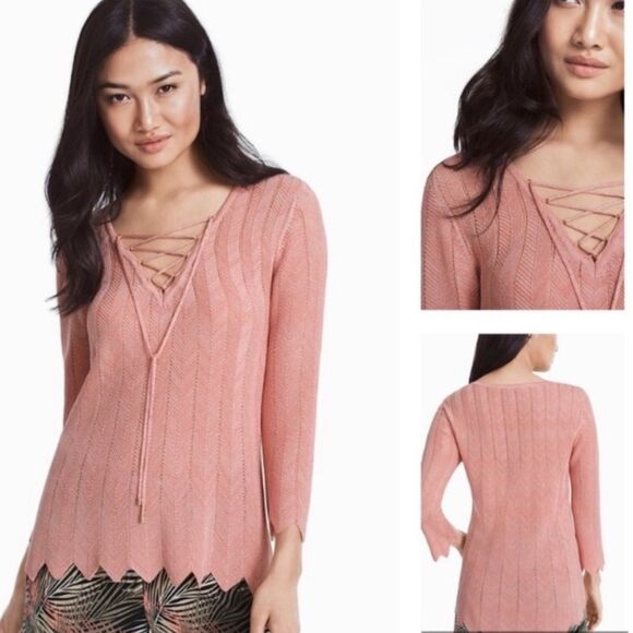 Like new WHBM rose sweater size Small - Picture 1 of 7